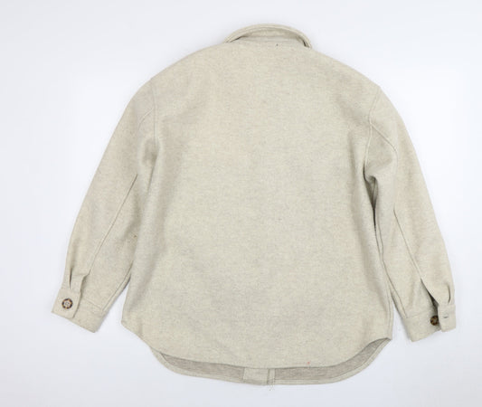 New Look Women's Beige Long Sleeve Jacket, Size 12