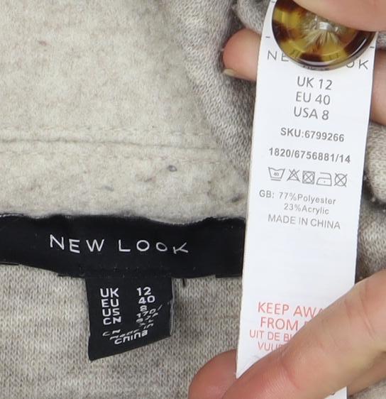 Womens UK Size 12 New Look Beige Basic Jacket