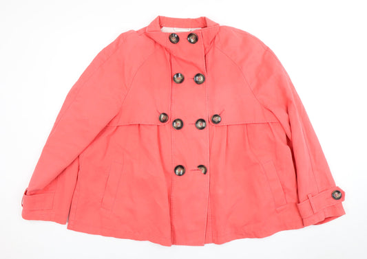 Womens UK Size 20 Marks and Spencer Pink Pea Coat