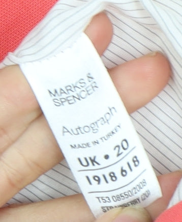 Womens UK Size 20 Marks and Spencer Pink Pea Coat