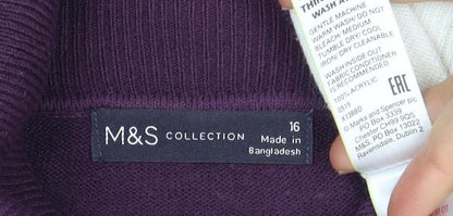 Womens UK Size 16 Marks and Spencer Purple Jumper Jumper