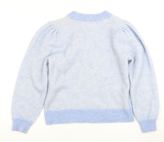 Womens UK Size L Selected Femme Blue Pullover Jumper