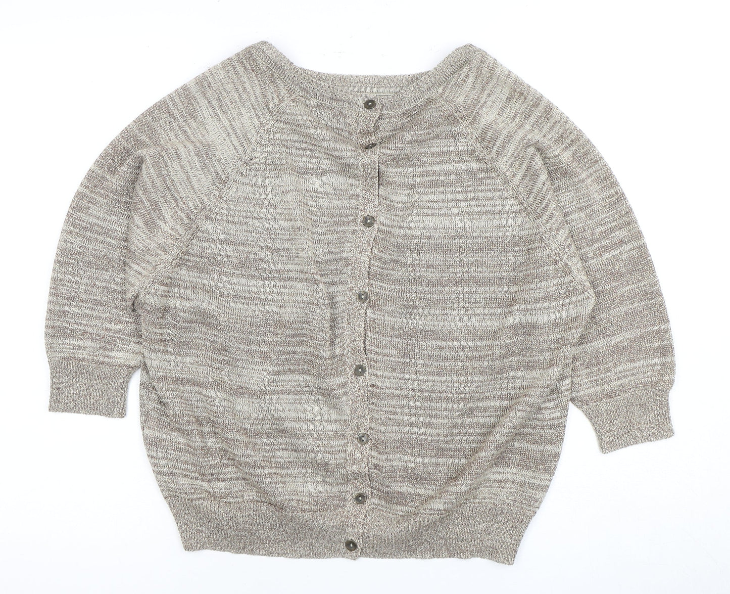 Womens UK Size 12 Marks and Spencer Beige Cardigan Jumper