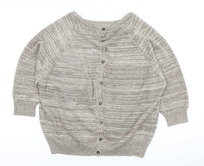 Womens UK Size 12 Marks and Spencer Beige Cardigan Jumper