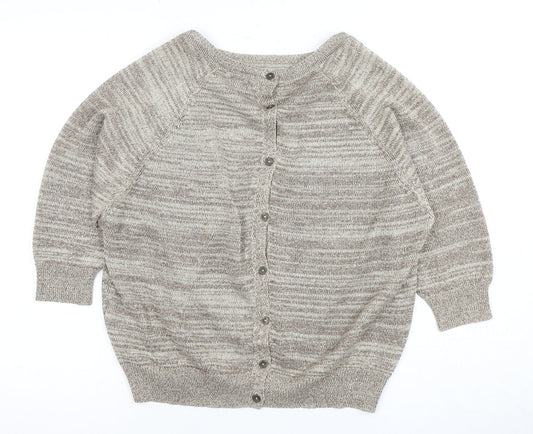 Womens UK Size 12 Marks and Spencer Beige Cardigan Jumper