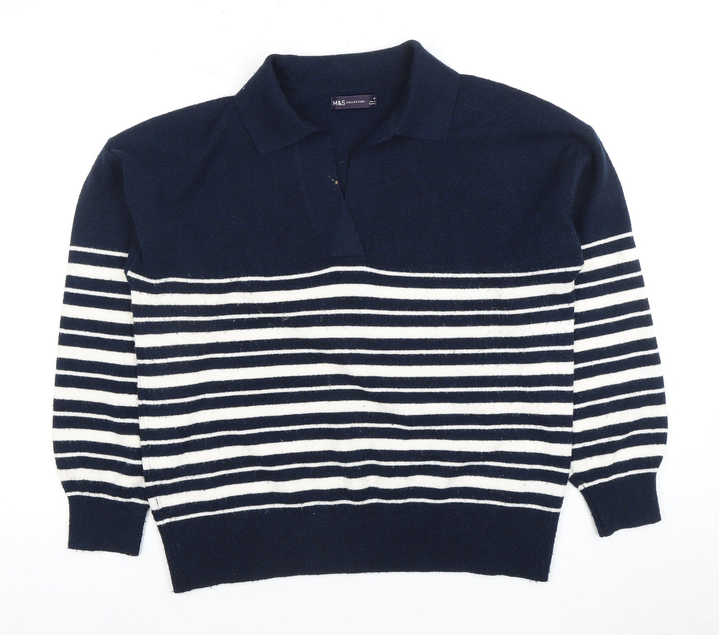 Womens UK Size M Marks and Spencer Blue Pullover Jumper