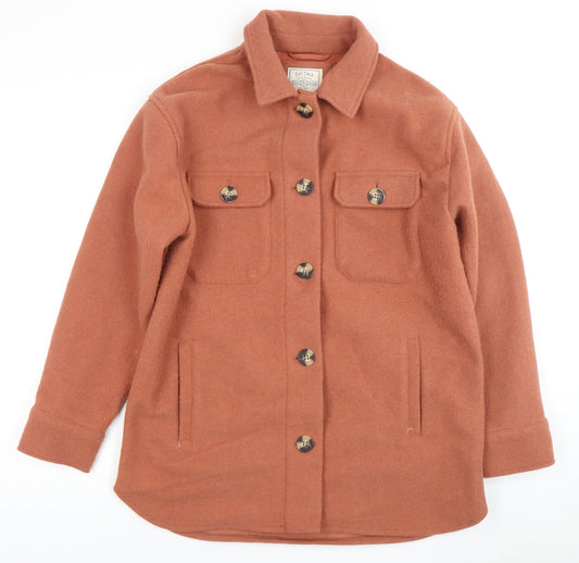 Fat Face Women's Brown Wool Jacket, Size 10, Casual Autumn/Winter