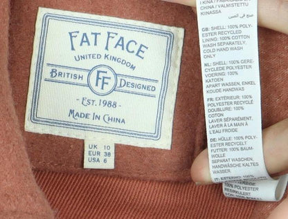 Fat Face Women's Brown Wool Jacket, Size 10, Casual Autumn/Winter