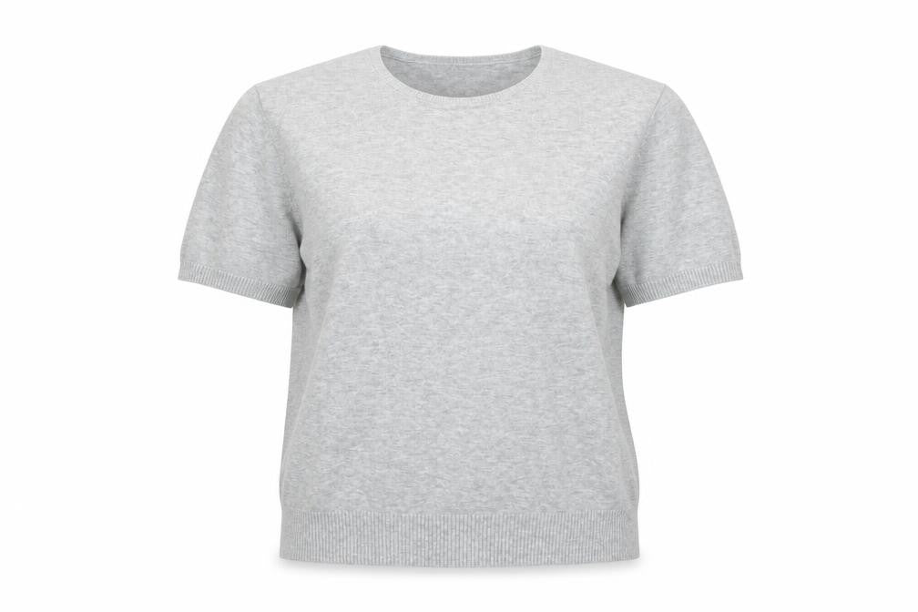 Unisex Adults UK Size M Lands' End Grey Basic T-Shirt