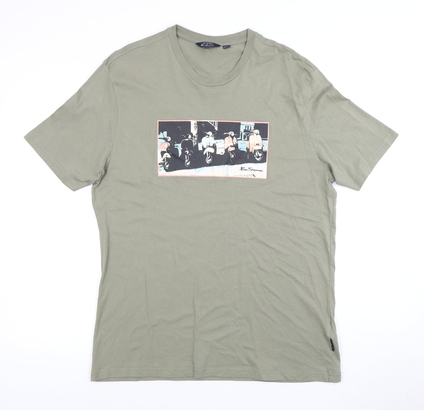 Mens UK Size L Ben Sherman Green  T-Shirt