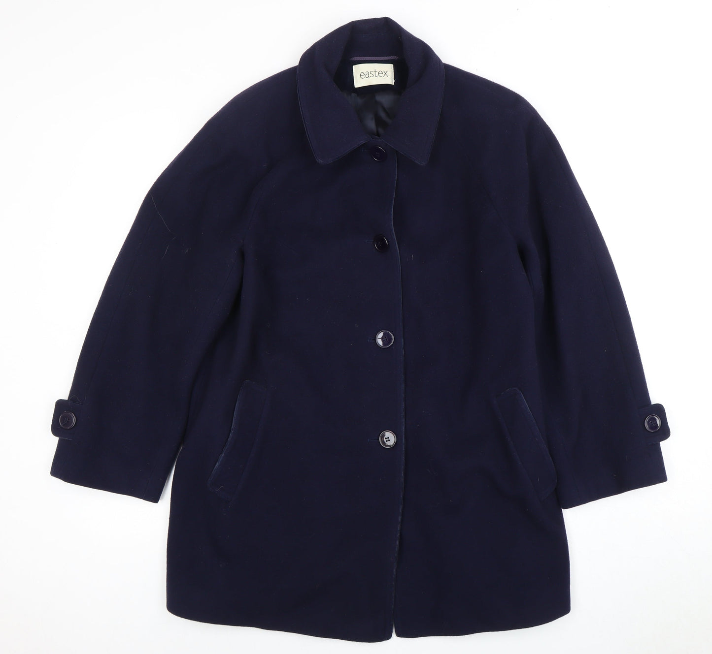 Womens UK Size 12 Eastex Blue Basic Coat