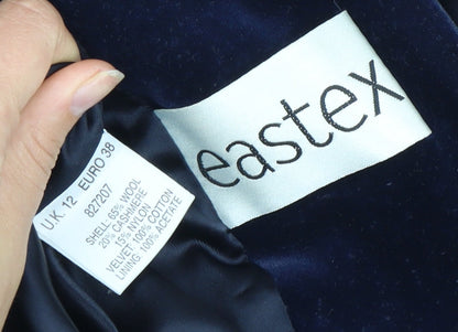 Womens UK Size 12 Eastex Blue Basic Coat