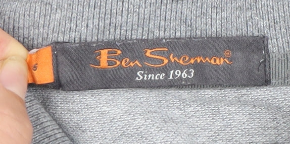 Ben Sherman Men's Grey Cotton Polo Shirt Size M