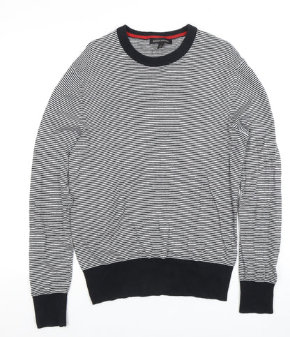 Banana Republic Men's Black Striped Pullover Jumper M