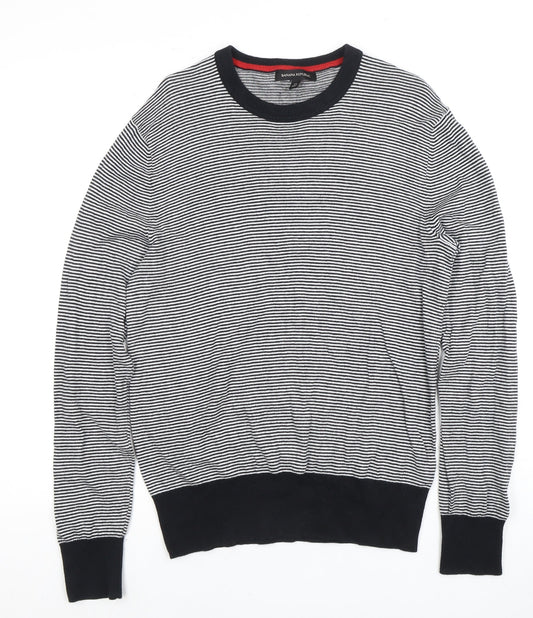 Banana Republic Men's Black Striped Pullover Jumper M