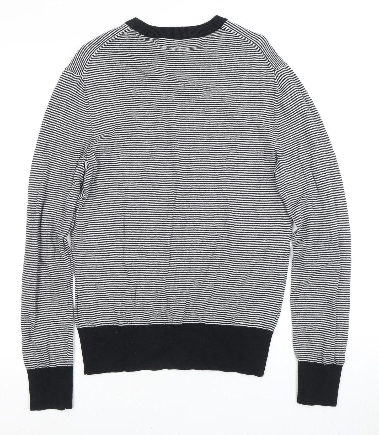 Banana Republic Men's Black Striped Pullover Jumper M