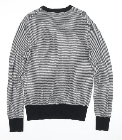 Banana Republic Men's Black Striped Pullover Jumper M