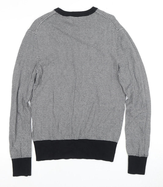 Banana Republic Men's Black Striped Pullover Jumper M