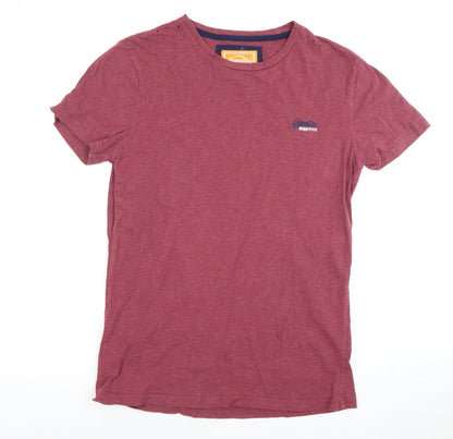 Superdry Men's Red S Cotton T-Shirt Crew Neck