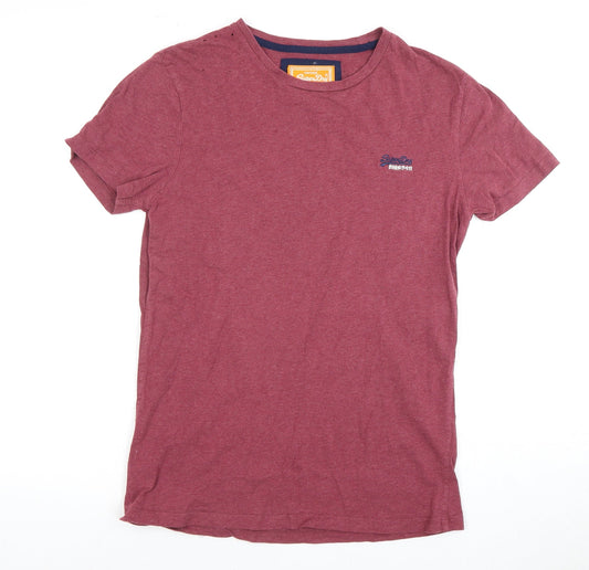 Superdry Men's Red S Cotton T-Shirt Crew Neck