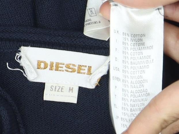 Diesel Men's Blue M Pullover Jumper with Logo