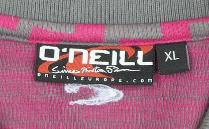 O'Neill Men's Pink Geometric Polo Shirt XL