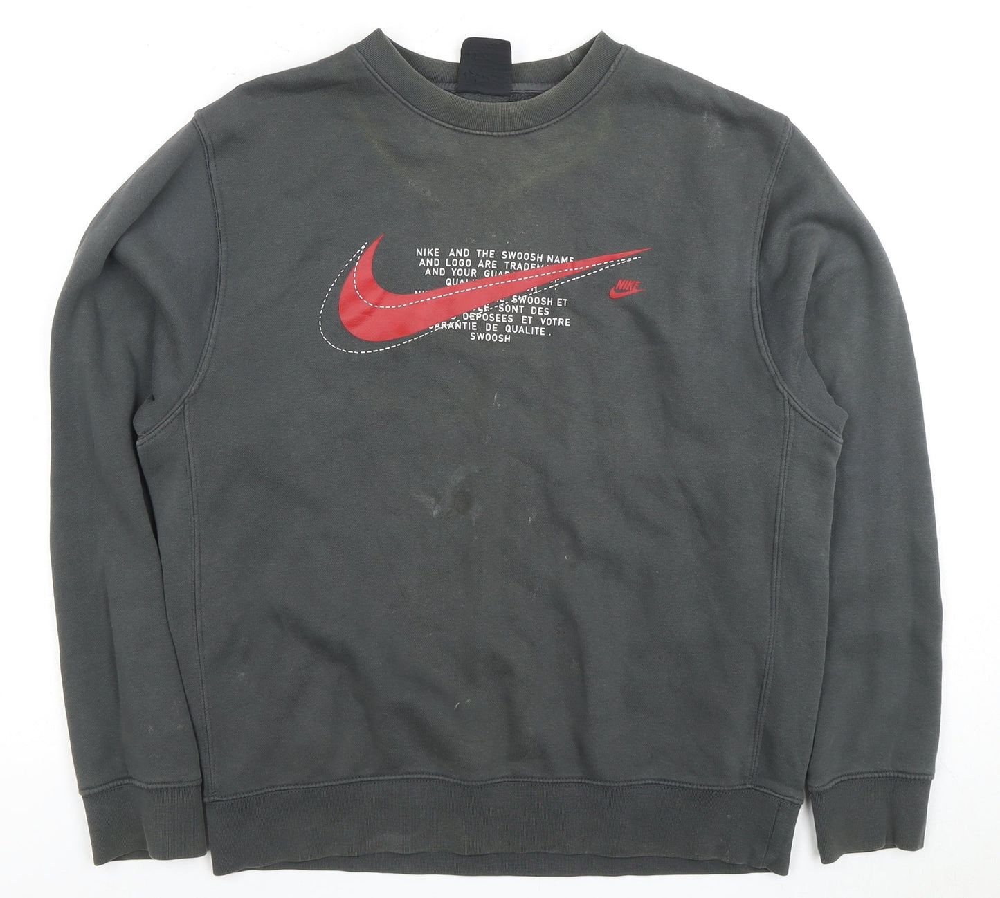 Mens UK Size S Nike Grey Pullover Sweatshirt