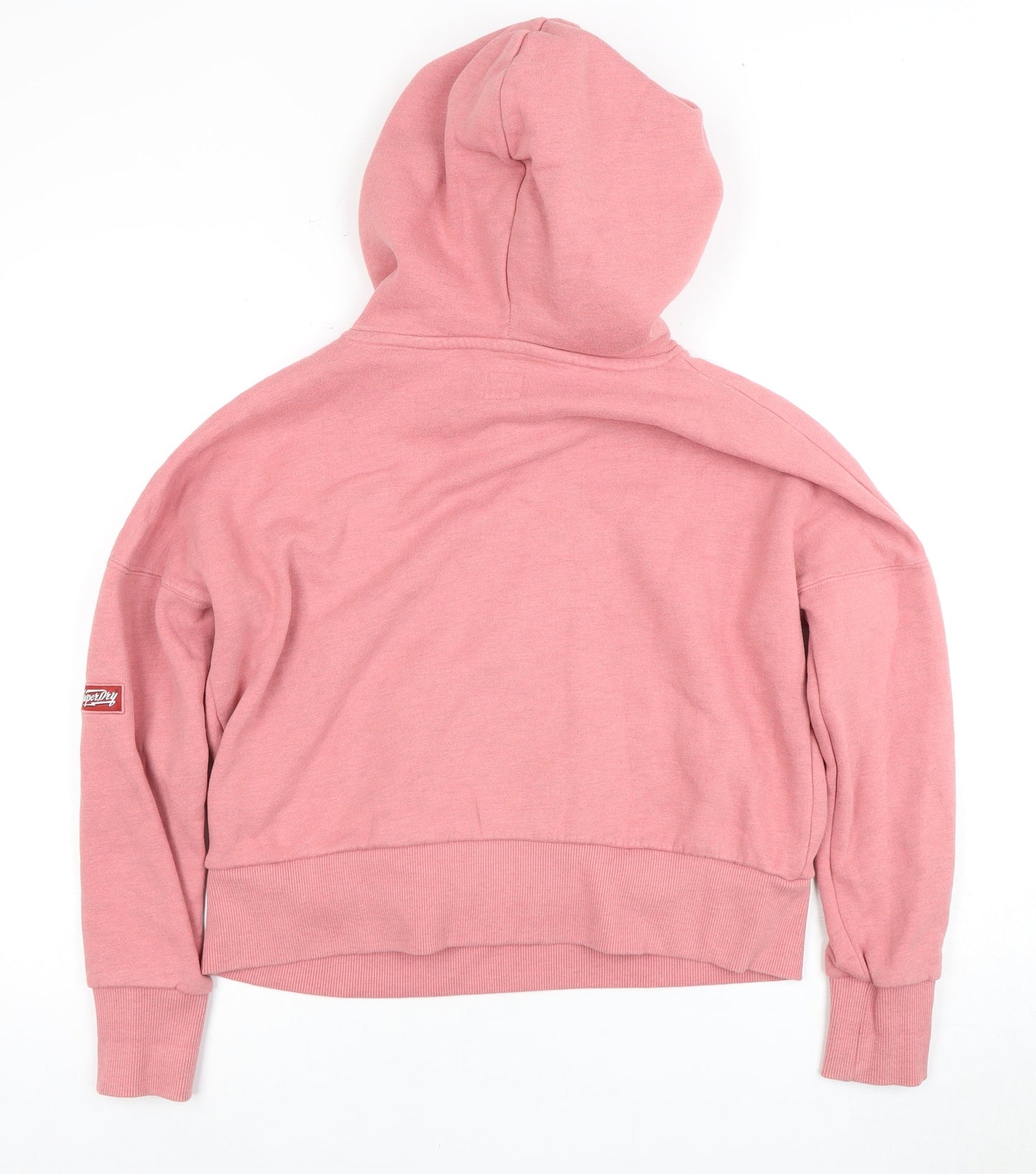 Superdry Women's Pink Embroidered Hoodie Size 8