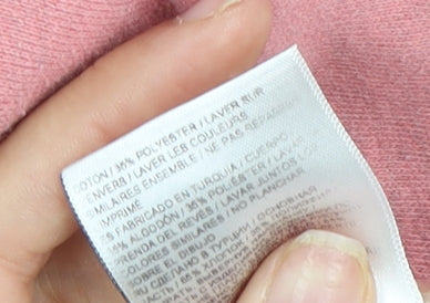 Superdry Women's Pink Embroidered Hoodie Size 8