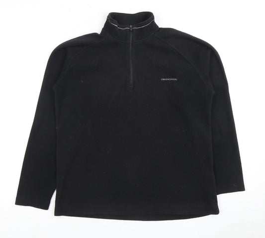 Craghoppers Women's Black 1/2 Zip Fleece Top Size 12