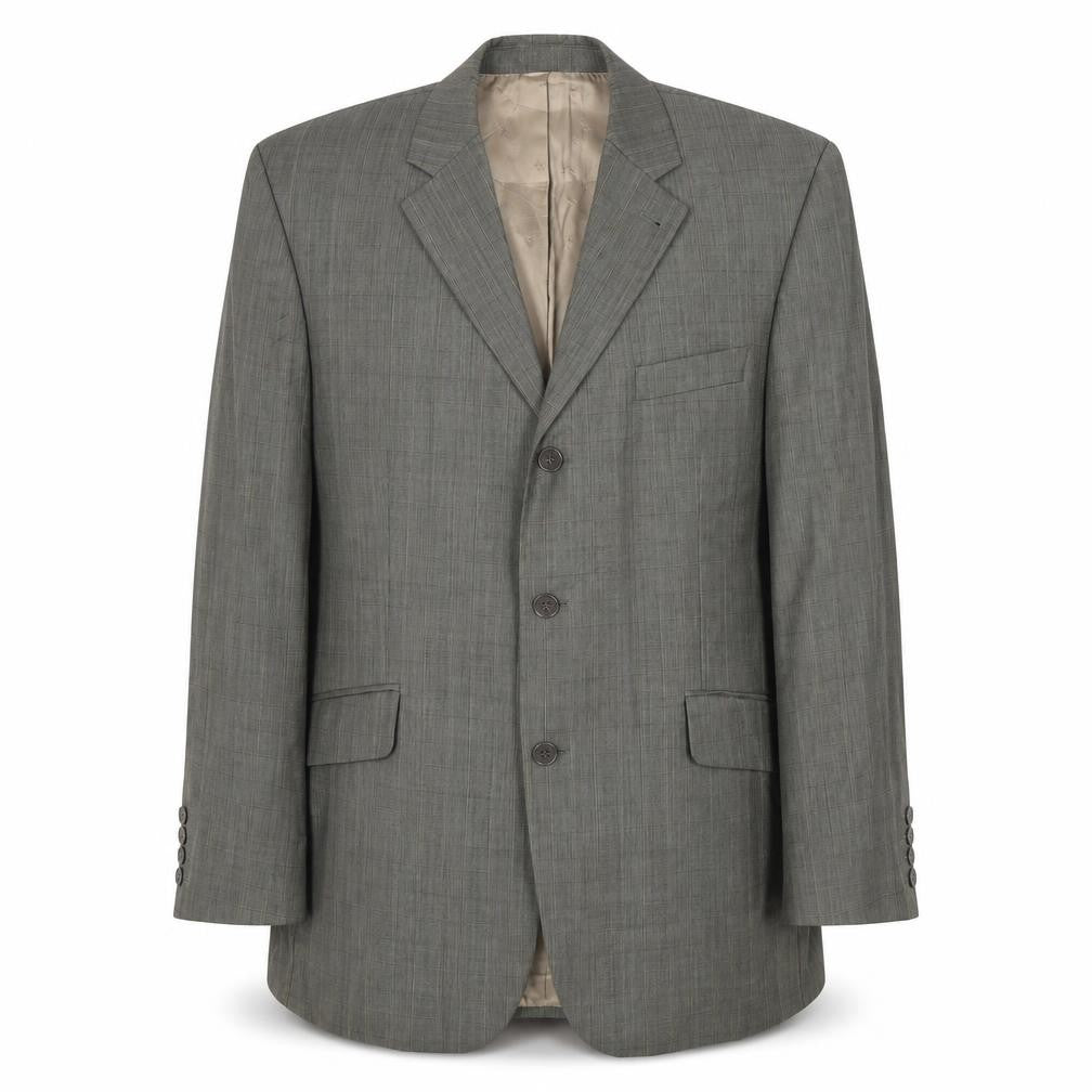Front view of Jeff Banks Men's Grey Blazer 42 Regular