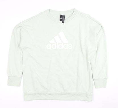 Adidas Women's Green Pullover Sweatshirt S