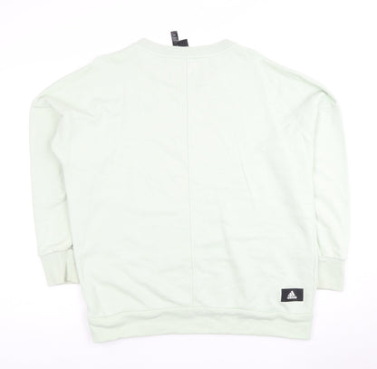 Adidas Women's Green Pullover Sweatshirt S