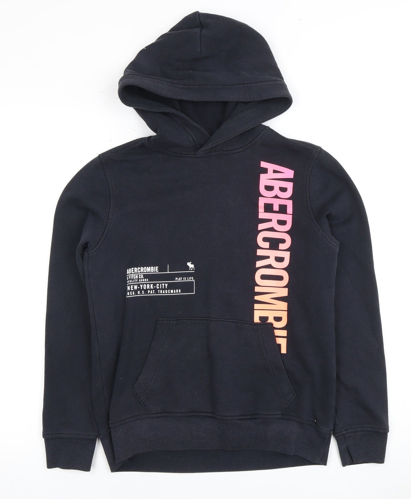 Abercrombie Kids Girls Black Hoodie 11-12Y Pullover Casual