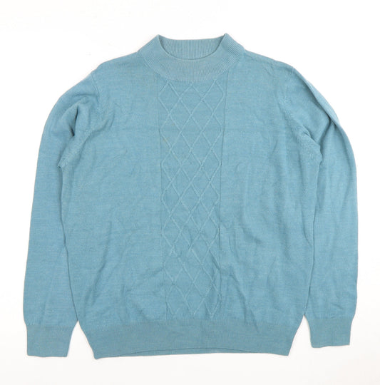 Honor Millburn Women's Blue Mock Neck Jumper, Size M