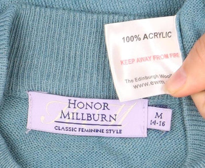 Honor Millburn Women's Blue Mock Neck Jumper, Size M