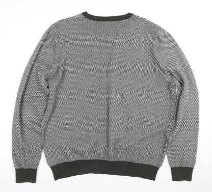 Jeff Banks Men's Green XL Herringbone Pullover Jumper