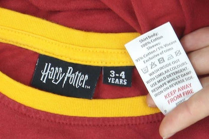 Boys Red Harry Potter Gryffindor T-Shirt 3-4 Years