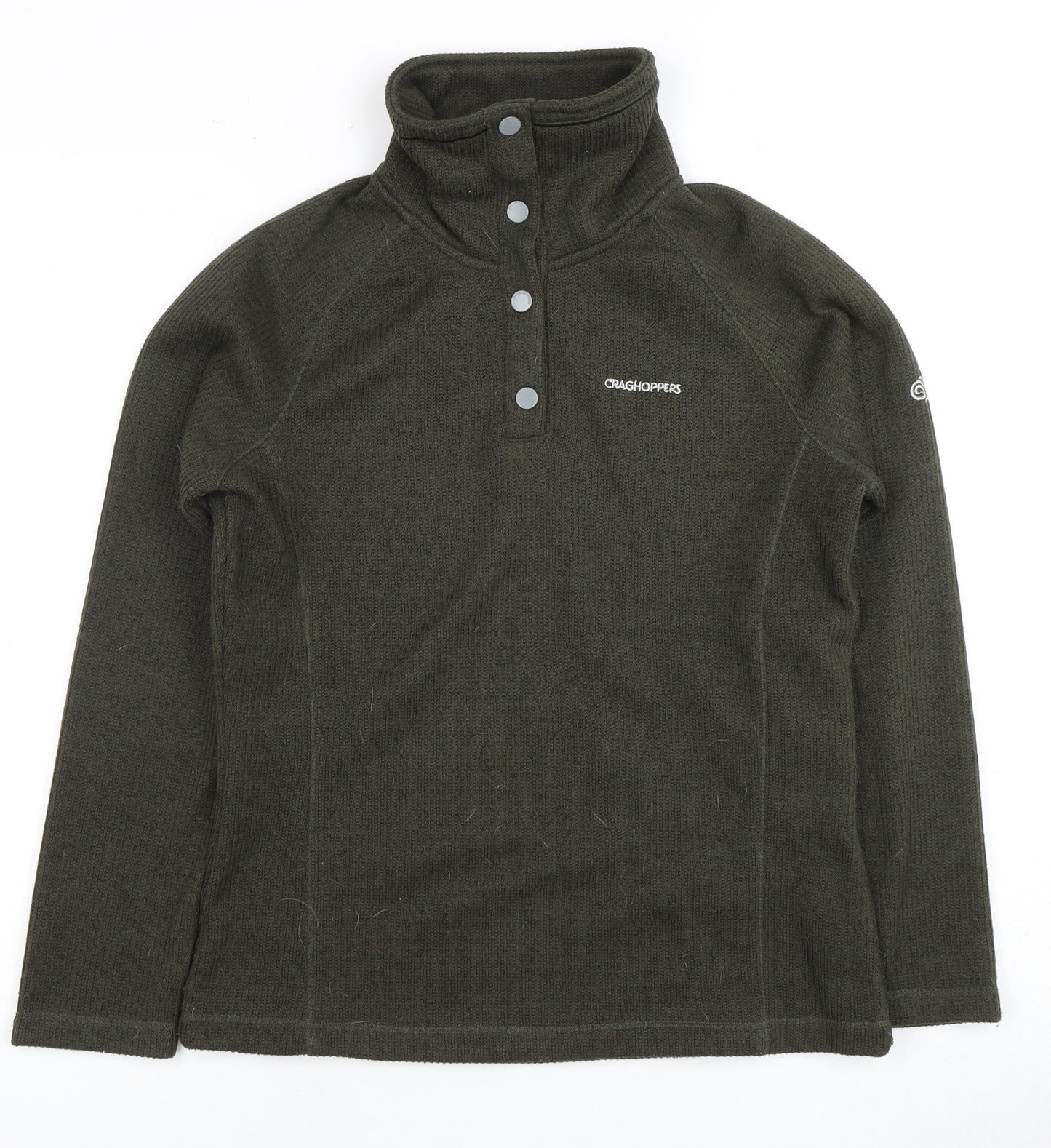 Craghoppers Women's Green Henley Sweatshirt Size 10