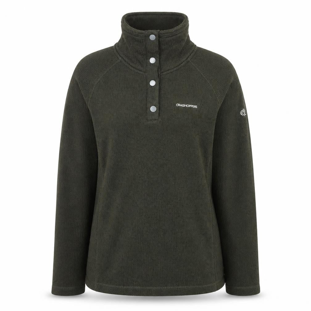 Womens UK Size 10 Craghoppers Green Henley Sweatshirt