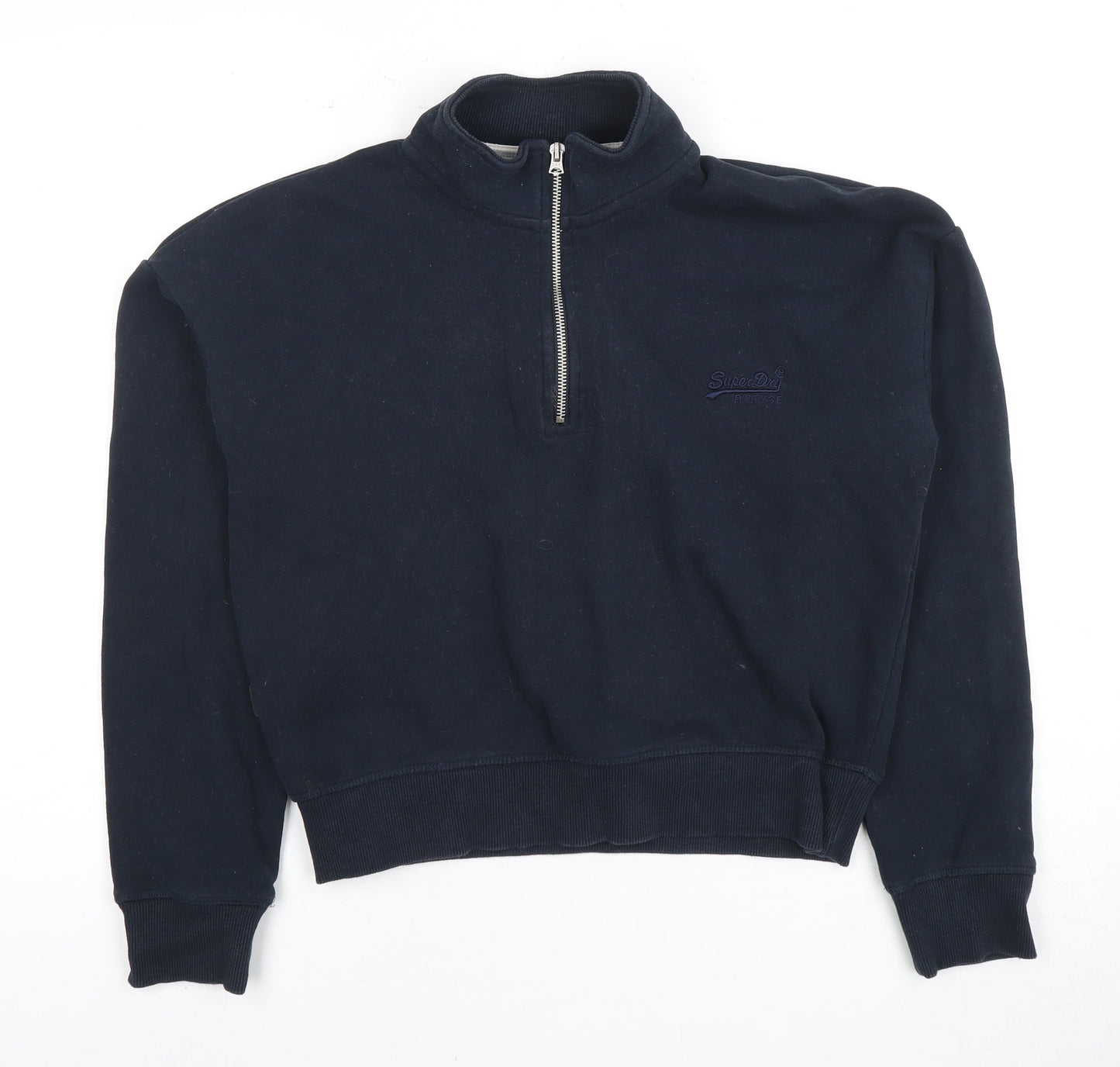 Superdry Women's Blue Full Zip Sweatshirt, Size 8, Casual