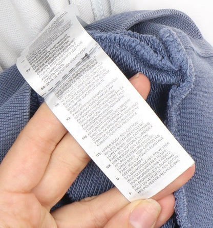 Adidas Unisex Blue Pullover Hoodie, Size M, Colourblock