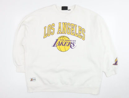 NBA Unisex Adults White Pullover Sweatshirt L