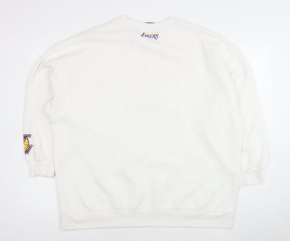 NBA Unisex Adults White Pullover Sweatshirt L