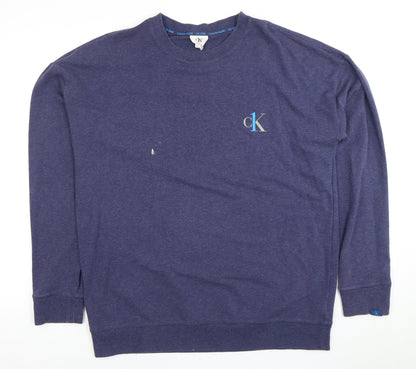 Mens UK Size L Calvin Klein Blue Pullover Sweatshirt
