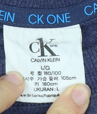 Mens UK Size L Calvin Klein Blue Pullover Sweatshirt