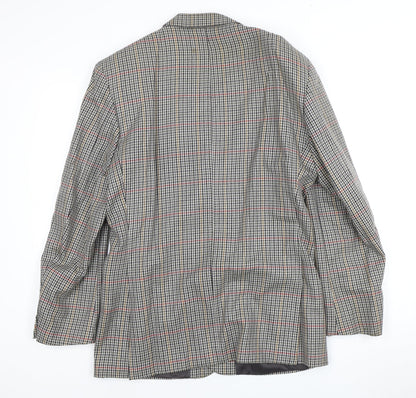 Austin Reed Men’s Grey Wool Checked Blazer 40R