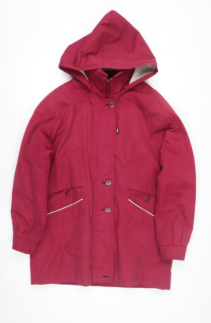 Womens UK Size 14 David Barry Red Rain Coat