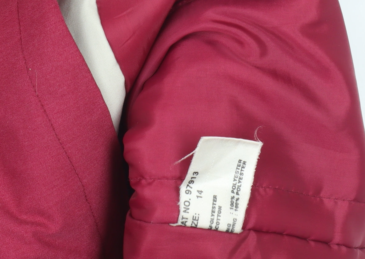 Womens UK Size 14 David Barry Red Rain Coat