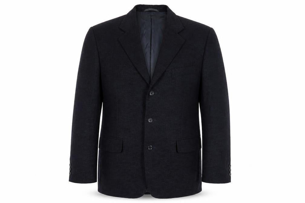 Mens UK Size 42 in Pinstripe Black Single-Breasted